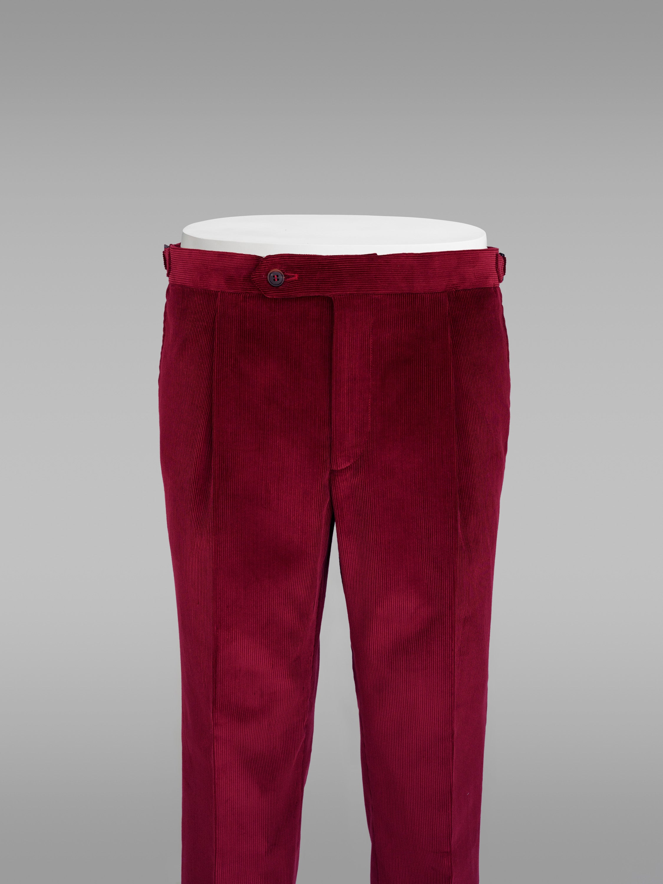 Bordeaux corduroy medium wale trousers